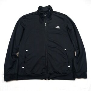 Adidas Climacool Track Jacket Womens L Black Stretch Moisture Wicking Outerwear